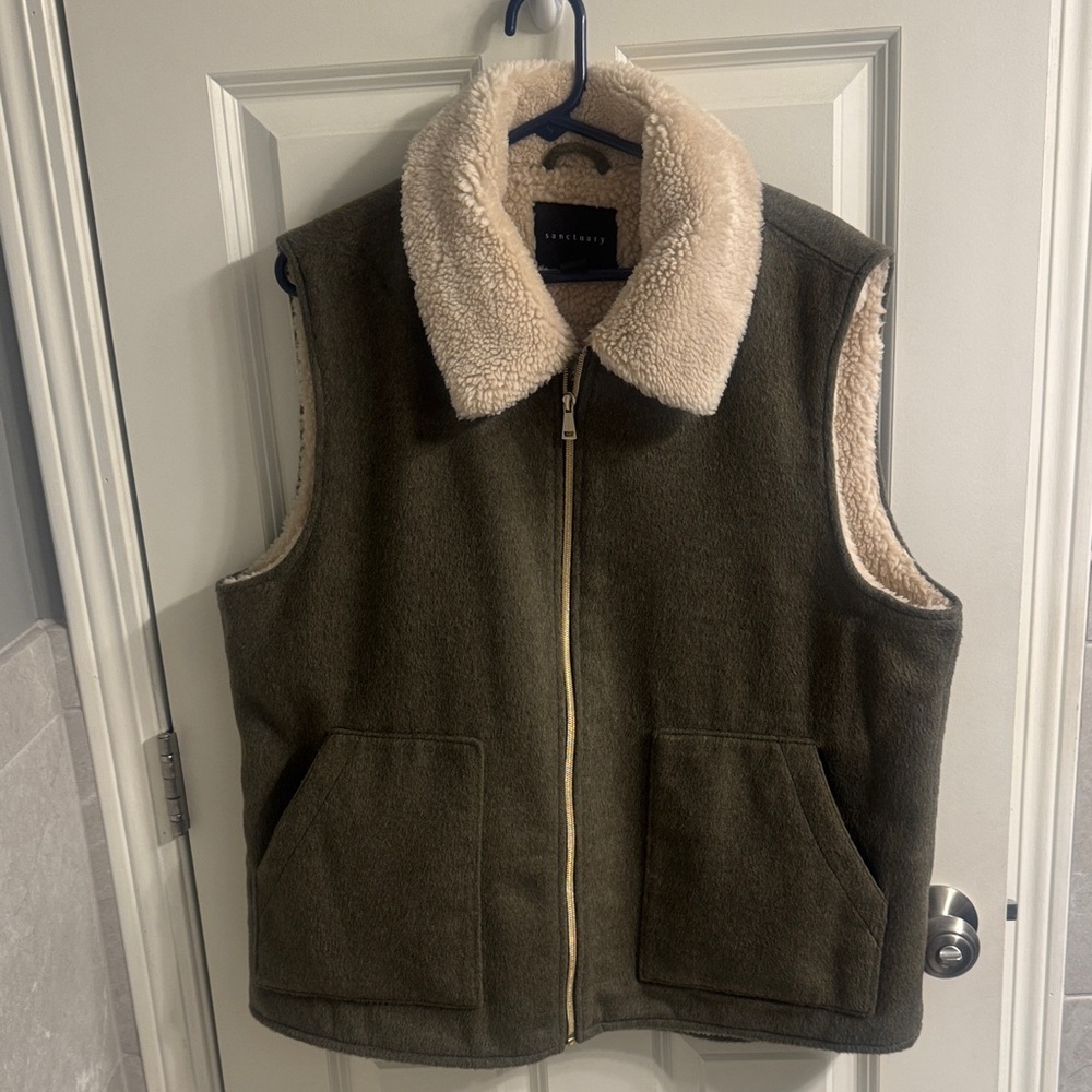 Women’s Sanctuary Cream Sherpa-Lined Jacket